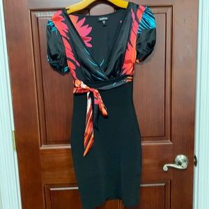 Bodycon black with colorful top